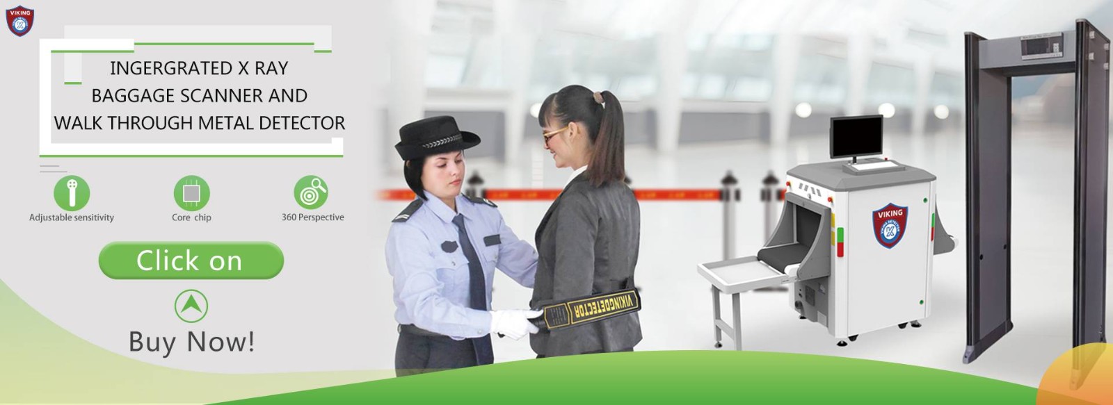 China walk through metal detector and baggage scanner