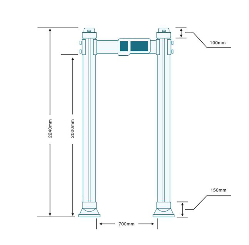 33 zone archway door frame metal detector 