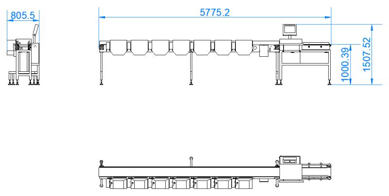 Real-time weight measurement sorting machine