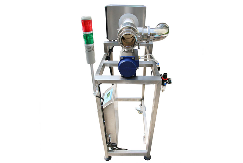 pipeline liquid metal detector for food and beverage processing