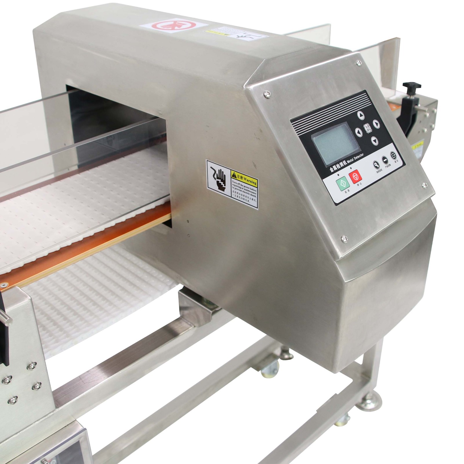 Food grade conveyorized packaging metal detectors